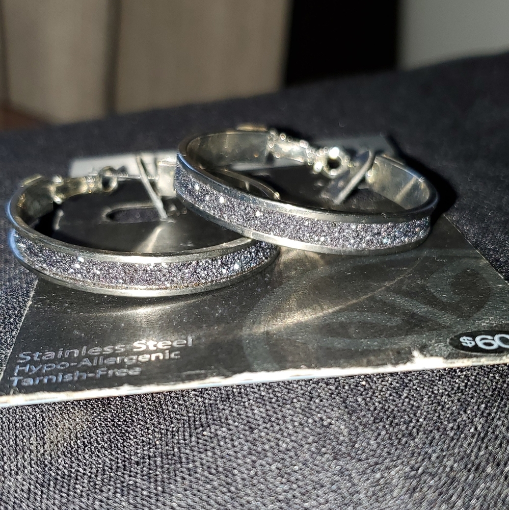 Kate markus hoop earrings